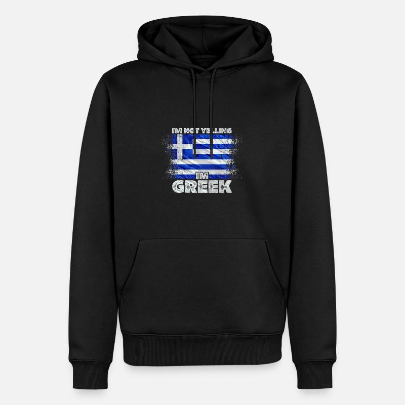 Grèce - Sweat à capuche Premium bio Homme - noir