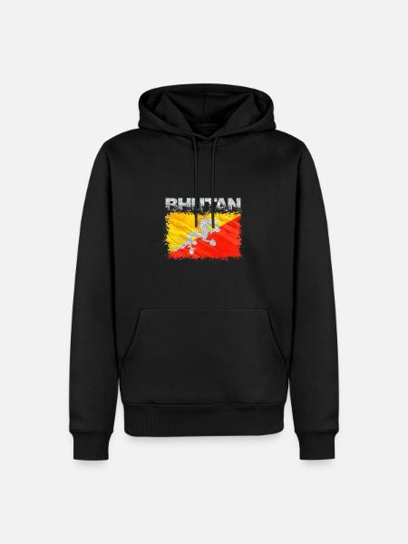 Bhutan - Men’s Premium Organic Hoodie - black