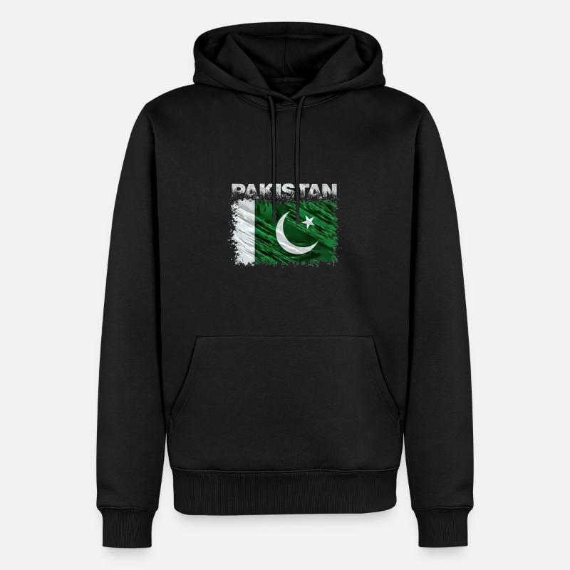 Pakistan - Männer Premium Bio Hoodie - Schwarz