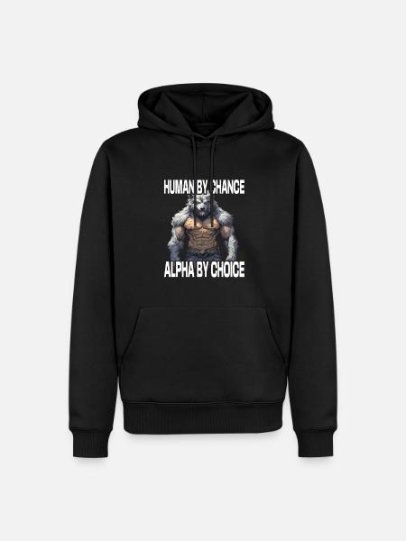 Werewolf Alpha Wolf Meme - Men’s Premium Organic Hoodie - black