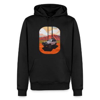 Red Dust Trails - Männer Premium Bio Hoodie - Schwarz - Vorne - Nico (187cm)