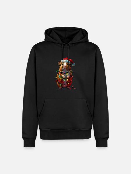 Hamster Christmas - Men’s Premium Organic Hoodie - black