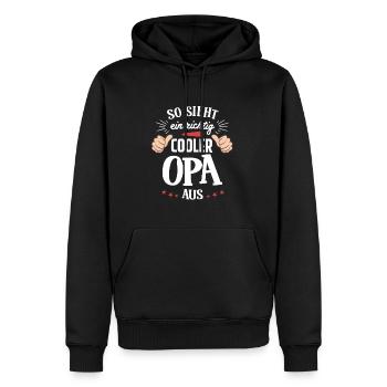 Spruch Bester Opa Großvater - Männer Premium Bio Hoodie - Schwarz - Vorne - Nico (187cm)