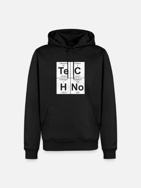 TeCHNo ELEMENTS BLOCKS - Männer Premium Bio Hoodie - Schwarz