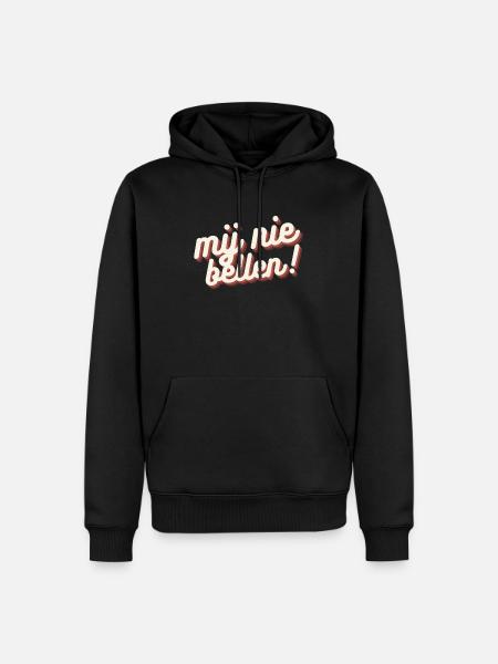 mij nie bellen - Mannen Premium Bio hoodie - zwart
