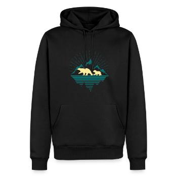 North Pole Polar Bear - Men’s Premium Organic Hoodie - black - Front - Nico (187cm)