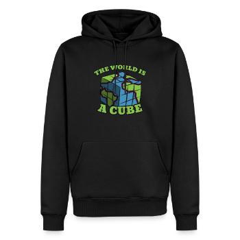 Cubing Speedcubing Cube Cuber Puzzle cadeau - Sweat à capuche Premium bio Homme - noir - Devant - Nico (187cm)