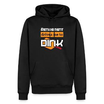 Outdoor Gartenspiel Lustiges Pickleball Design mit - Männer Premium Bio Hoodie - Schwarz - Vorne - Nico (187cm)