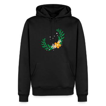 Flower Flower Plant - Sweat à capuche Premium bio Homme - noir - Devant - Nico (187cm)