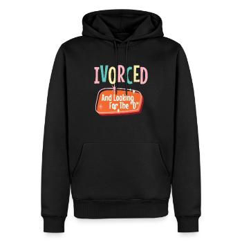 Lustiges Scheidung Glücklich Geschieden und - Männer Premium Bio Hoodie - Schwarz - Vorne - Nico (187cm)