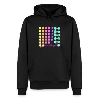 love is love,LGBT,Rainbow,colorful,Dots - Men’s Premium Organic Hoodie - black - Front - Nico (187cm)