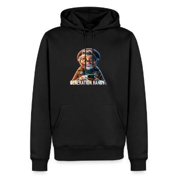 Generation Mobile Phone - Men’s Premium Organic Hoodie - black - Front - Nico (187cm)