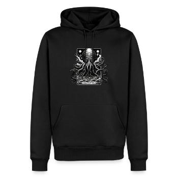 Kraken vous surveille - Octopus - Sweat à capuche Premium bio Homme - noir - Devant - Nico (187cm)