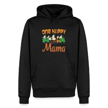 One Happy Mama Happy Camper Matching Family First - Männer Premium Bio Hoodie - Schwarz - Vorne - Nico (187cm)