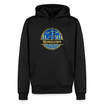 Kungsleden Königspfad Pilgrimage Sweden Hiking - Men’s Premium Organic Hoodie - black - Front - Nico (187cm)