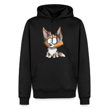 Ich bin Border-Collie - Red Merle Tricolor - Männer Premium Bio Hoodie - Schwarz - Vorne - Nico (187cm)