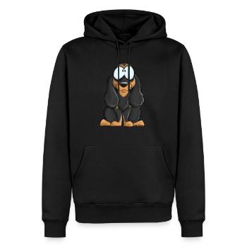 Je Suis Cocker Anglais Noir Feu - Sweat à capuche Premium bio Homme - noir - Devant - Nico (187cm)