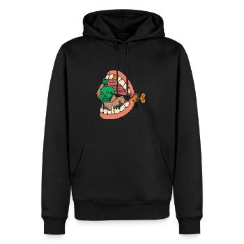 Zahnschmerzen - Männer Premium Bio Hoodie - Schwarz - Vorne - Nico (187cm)