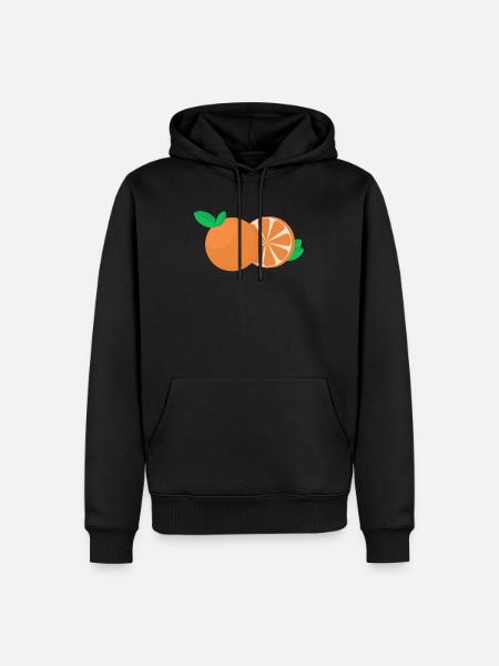 orange - Men’s Premium Organic Hoodie - black