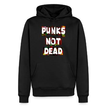 Les punks ne sont pas morts Le punk rock - Sweat à capuche Premium bio Homme - noir - Devant - Nico (187cm)