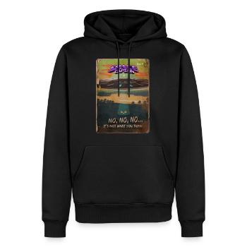 Retro style Magazine Cover SpaceCaptain Issue 1 - Men’s Premium Organic Hoodie - black - Front - Nico (187cm)