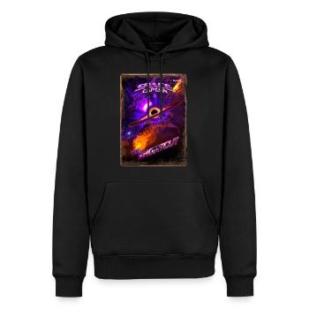 Couverture de magazine de style rétro SpaceCaptain Numéro 9 - Sweat à capuche Premium bio Homme - noir - Devant - Nico (187cm)
