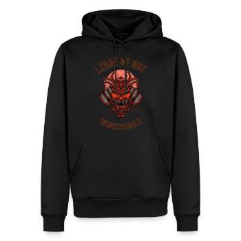 Libre de Moi Samouraï démon rouge insaisissable - Sweat à capuche Premium bio Homme - noir - Devant - Nico (187cm)