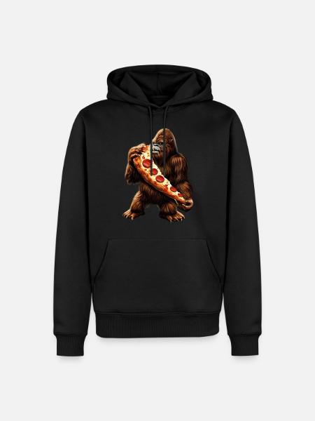Bigfoot Pizza Party - Men’s Premium Organic Hoodie - black