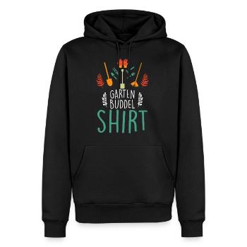 Garten Buddel Gärtner - Männer Premium Bio Hoodie - Schwarz - Vorne - Nico (187cm)