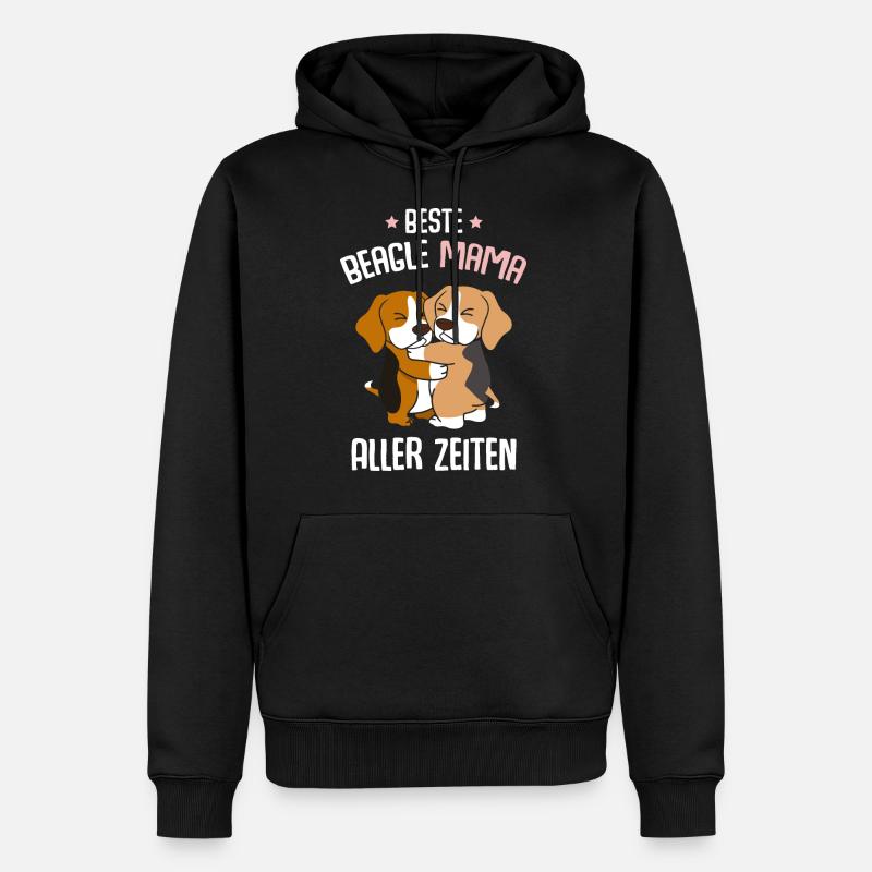 Meilleure maman beagle - Sweat à capuche Premium bio Homme - noir