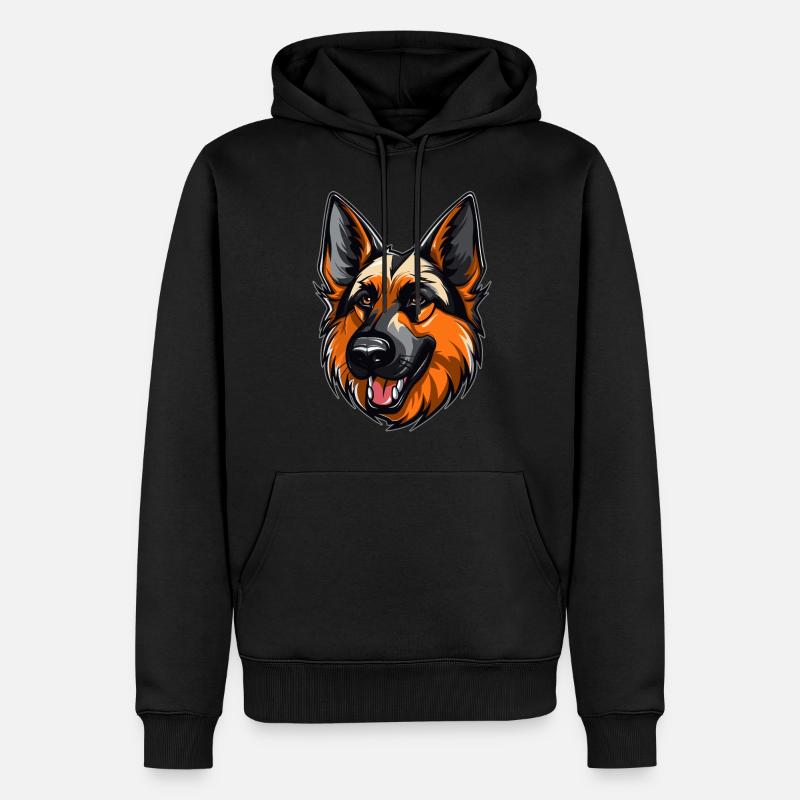 Deutscher Schäferhund - Männer Premium Bio Hoodie - Schwarz
