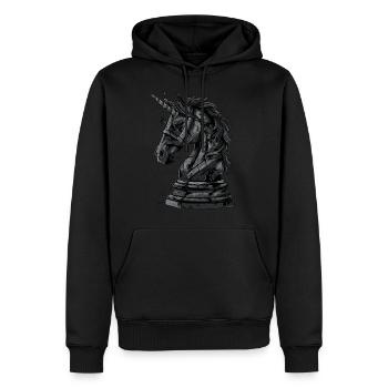 Knight Chess Horse - Men’s Premium Organic Hoodie - black - Front - Nico (187cm)