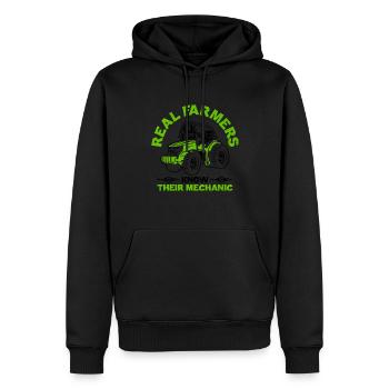 Landwirtschaftsmechaniker Lustige Traktormechaniker Bauernhof - Männer Premium Bio Hoodie - Schwarz - Vorne - Nico (187cm)