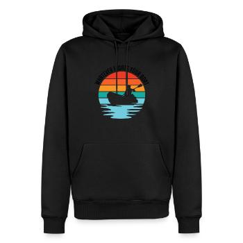 Whatever Floats Your Boat Kayaking Rowing Paddle R - Männer Premium Bio Hoodie - Schwarz - Vorne - Nico (187cm)