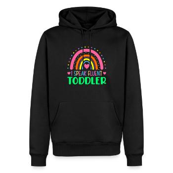 I Speak Fluent Toddler Babysitter Daycare Teacher - Männer Premium Bio Hoodie - Schwarz - Vorne - Nico (187cm)