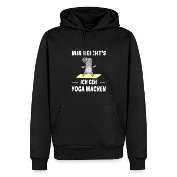 Yoga Machen Koala Spruch Witzig - Männer Premium Bio Hoodie - Schwarz - Vorne - Nico (187cm)