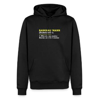 Bankkaufmann - Männer Premium Bio Hoodie - Schwarz - Vorne - Nico (187cm)