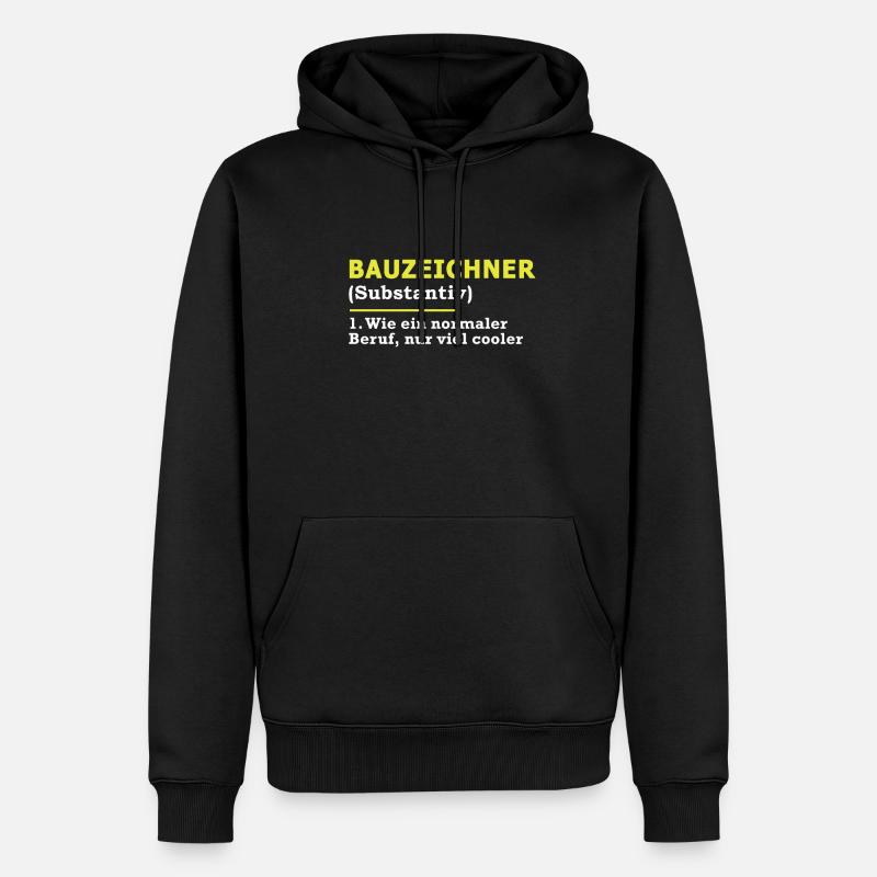 Bauzeichner - Männer Premium Bio Hoodie - Schwarz