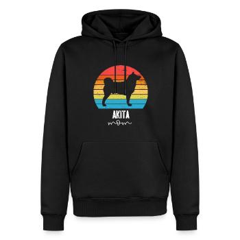 Akita - Sweat à capuche Premium bio Homme - noir - Devant - Nico (187cm)