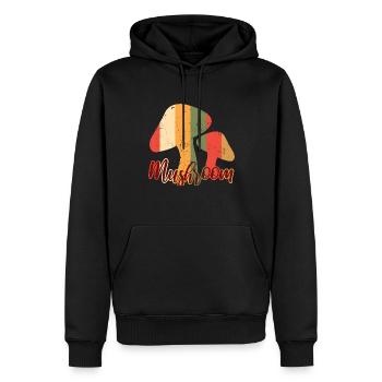 Mushroom Vintage Distressed - Männer Premium Bio Hoodie - Schwarz - Vorne - Nico (187cm)