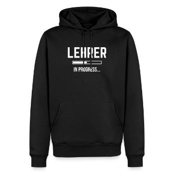 Lehrer In Progress - Männer Premium Bio Hoodie - Schwarz - Vorne - Nico (187cm)
