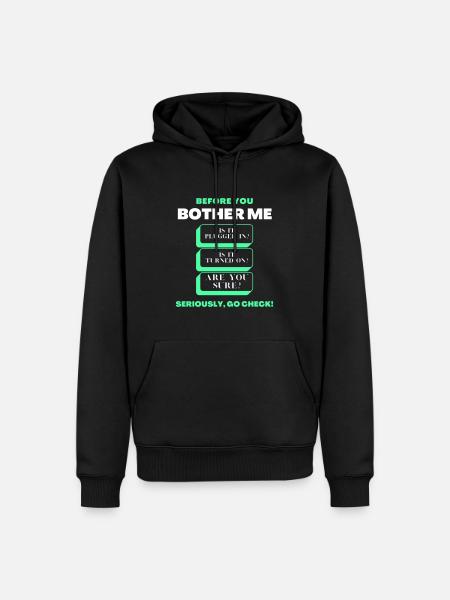 Før du generer mig Funny Tech Support Checklist - Herre Premium økologisk hoodie - sort