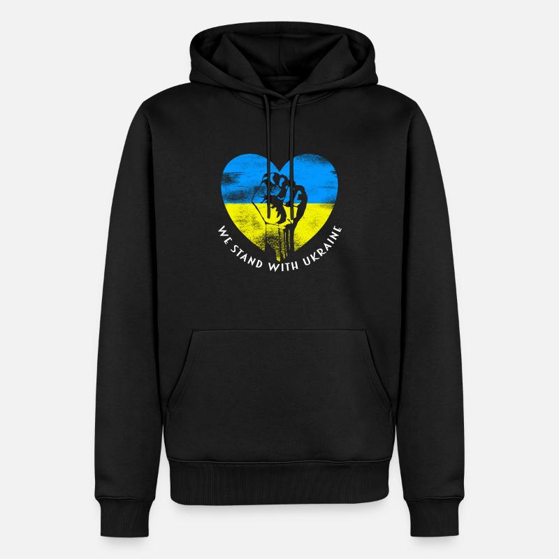Ukraine - Sweat à capuche Premium bio Homme - noir