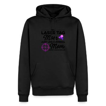 Im A Laser Tag Mom Just Like A Normal Mom Except M - Männer Premium Bio Hoodie - Schwarz - Vorne - Nico (187cm)