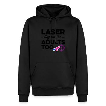 Lasertag Are For Adults Too Lasertag Player Laserg - Männer Premium Bio Hoodie - Schwarz - Vorne - Nico (187cm)