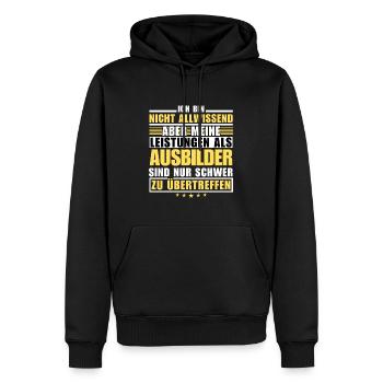 Unmatched performance as an instructor - Men’s Premium Organic Hoodie - black - Front - Nico (187cm)