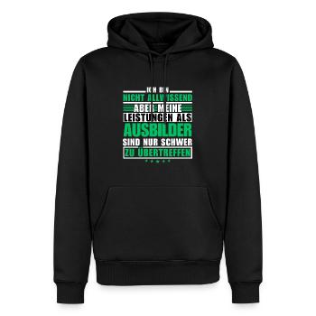 Unmatched performance as an instructor - Men’s Premium Organic Hoodie - black - Front - Nico (187cm)