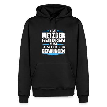 Butcher a décroché le mauvais emploi - Sweat à capuche Premium bio Homme - noir - Devant - Nico (187cm)