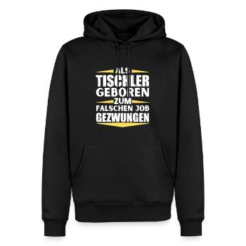 Carpenter landed in the wrong job - Men’s Premium Organic Hoodie - black - Front - Nico (187cm)