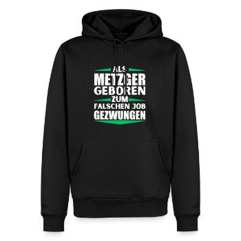 Butcher a décroché le mauvais emploi - Sweat à capuche Premium bio Homme - noir - Devant - Nico (187cm)